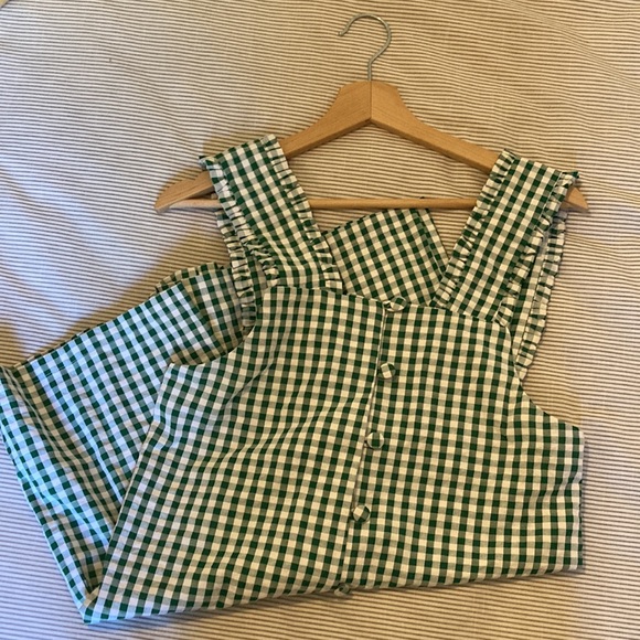Gingham Mango Romper - Picture 2 of 6